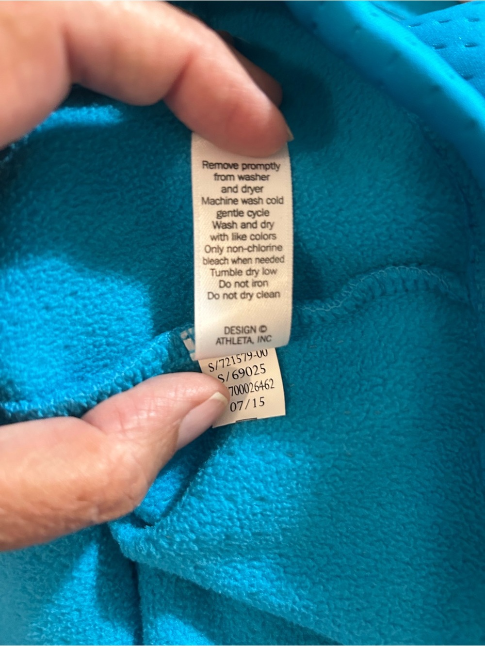 Athleta Bright Blue Quarter-Zip Hoodie Sweatshirt - Picture 10 of 10